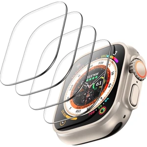 M.TK Moveteck Apple Watch Ultra 49MM Uyumlu 9h Şeffaf Temperli Ekran Ekran Koruyucu Cam Military Ultra Ince 3D Camı