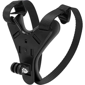 GP523 Gopro 12 Eken H9R Sjcam SJ4000 Aksiyon Kameralarla Uyumlu Kask Bağlantı Aparatı Kask Çene Tutucu Siyah