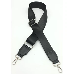 Angel Çanta Aksesuar Suni Derili Polyester Kolon 120X4 cm Siyah Gümüş Metalli