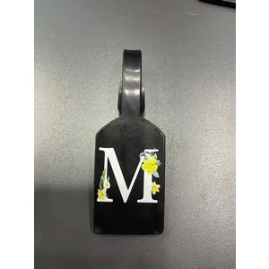 Seyahat Aksesuar M Harf Siyah Bavul Etiketi,valiz Etiketi,kartlık,isimlik,bagaj Etiketi