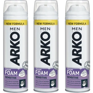 Men Sensitive Hassas Cilt Tıraş Köpüğü 200 Ml 3 Adet