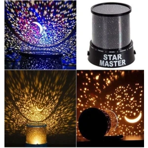 Master Gece Lambası Renkli Yıldızlı Gökyüzü Projeksiyon Yansıtmalı Çocuk Bebek Odası Lamba
