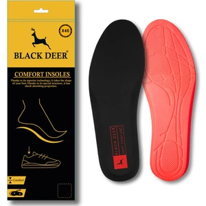 Black Deer Hyper Boost Technology X45 Soft Comfort Siyah-Kırmızı Ortopedik Tabanlık