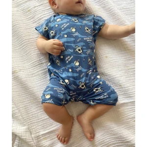 Mama Yoyo Kısa Kollu Pijama Tulum - Space (Uzay Temalı)