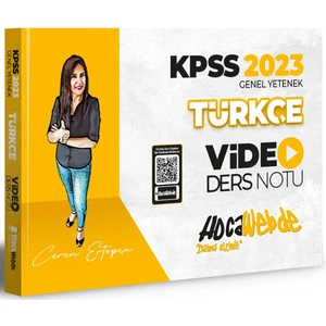 Hocawebde Yayınları KPSS 2023 Türkçe Video Ders Notu