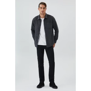 Lee Cooper Harold Erkek Dokuma Uzun Kol Gömlek Antrasit