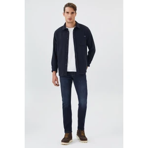 Lee Cooper Harold Erkek Dokuma Uzun Kol Gömlek Lacivert