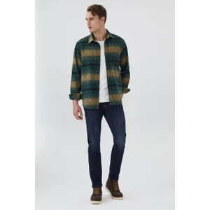 Lee Cooper Connel Erkek Dokuma U.kol Gömlek Zümrüt Yeşili