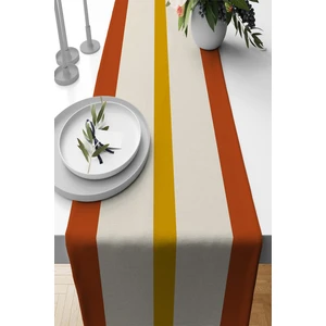 Turuncu Premium Tay Tüyü Dokuma Leke Tutmaz Kumaş Masa Örtüsü Runner 40X140CM RNR472