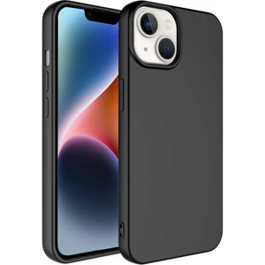 Kzy Apple iPhone 14 Plus Kapak Içi Kadife Lansman Lux Silikon Kılıf - Siyah