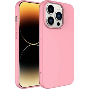 Kzy Apple iPhone 14 Pro Kapak Içi Kadife Lansman Lux Silikon Kılıf - Pembe