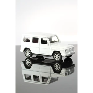 Mercedes Benz G-Class Beyaz Çek Bırak Metal Model Oyuncak Araba 12 cm