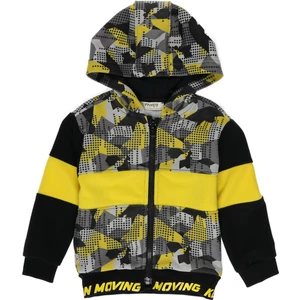 Erkek Bebek Kamuflaj Desenli Fermuarlı Sweatshirt