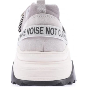 65140-22Y Kadın Mega Kalın Taban Simli Cırtlı Sneakers Ayakkabı