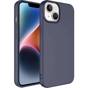 Kzy Apple iPhone 14 Plus Kapak Içi Kadife Lansman Lux Silikon Kılıf - Lacivert