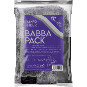 Babbapack Mikrofiber Oto Yıkama Paketi - Koyu Gri