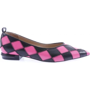 2048-22Y Kadin Sivri Burun Baklava Desenli Babet