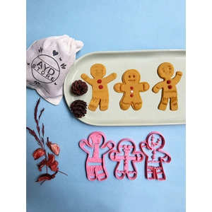 444 Marka Ginger Kurabiye Adam Gingerbread Man Gingerman 3'lü Kurabiye Kalıbı Seti
