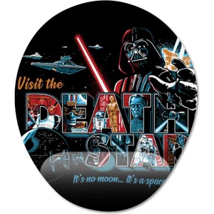 Visit Death Star - Star Wars Bilek Destekli Mousepad Model - 1 Oval