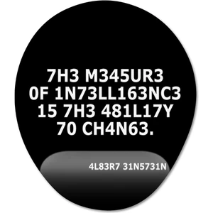 Einstein The Measure Of Intelligence Is The Ability To Change Bilek Destekli Mousepad Model - 1 Oval