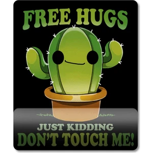 Free Hugs - Dokunma Bana - Kaktüs Bilek Destekli Mousepad Model - 1