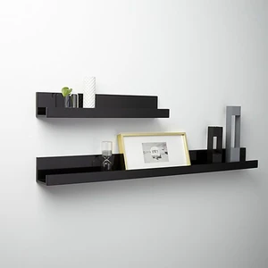Trend Pleksi Duvar Raf Takımı (Siyah)