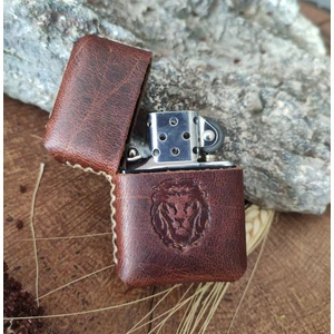 Atölye Çınar El Yapımı Hakiki Deri Kılıflı Zippo Çakmak