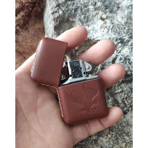 Atölye Çınar El Yapımı Hakiki Deri Kılıflı Zippo Çakmak