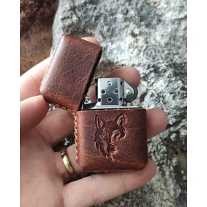 Atölye Çınar El Yapımı Hakiki Deri Kılıflı Zippo Çakmak