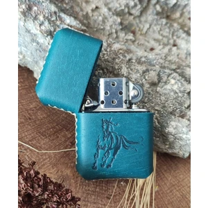 Atölye Çınar El Yapımı Hakiki Deri Kılıflı Zippo Çakmak