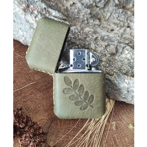 Atölye Çınar El Yapımı Hakiki Deri Kılıflı Zippo Çakmak