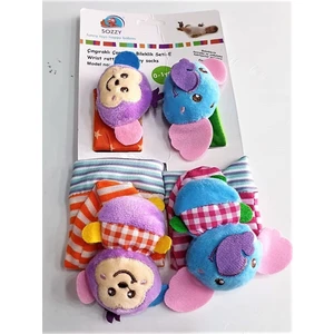 Sozzy Toys Sozzy Çıngıraklı Bileklik ve Çorap Pembe
