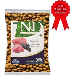 Tahılsız Kuzu Etli Yaban Mersinli Yetişkin Kedi Maması 1 Kg