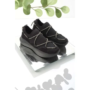 Siyah Süet Kadın Sneaker K01970030502