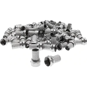Ata Elektronik 100 Adet 1 Poşet F Konnektör Geniş Rg6/u4 U6 Connektor Anten Kablo Ucu Uç Başlık Soket
