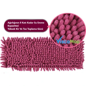 Pratik Süper Emici  Toz Toplayıcı Microfiber Şönil Mop Bezi 60 cm