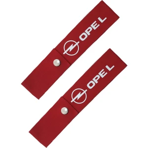 Tusba Market Opel Logolu Kırmızı Renk Yüksek Kalite Tampon Dili & Çeki Ipi / 2'li