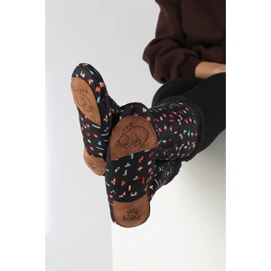 Renkli Desenli Kışlık Çorap Kaydırmaz Patik CRP-056 Tt Well Gri