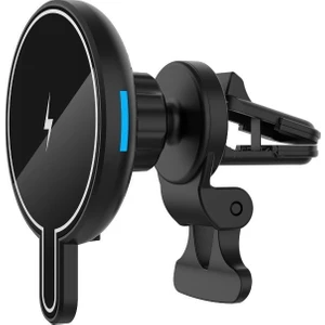 M.TK Moveteck Apple Iphone Araç Içi Manyetik Izgaralık Telefon Tutucu 15WOLT Hızlı Şarj Charge 14-14PLUS-14PRO-14PRO MAX-13-13PRO-13PRO MAX-12-12PRO-12PRO MAX-11-11PRO-11PRO Max-X-Xr