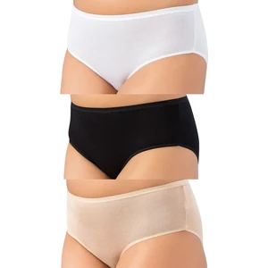 Lüx Drm 3’lü Paket (Siyah & Beyaz & Ten), Bambu Kumaş, Iz Yapmayan, Yüksek Belli, Likralı Kadın Slip Külot