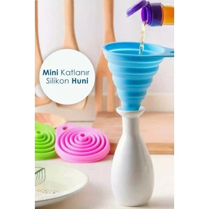 Pratik Mini Silikon Katlanır Huni | Akordeon Huni | Katlanır - 1 Adet