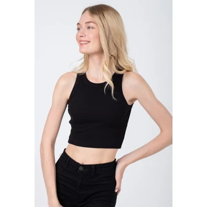 Kadın  Kaşkorse Crop Büstiyer Atlet 6105 Siyah