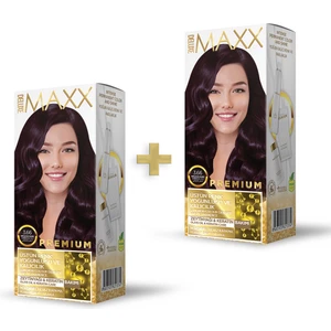Maxx Deluxe Premium 3.66 Patlıcan Moru Kumral Saç Boyası