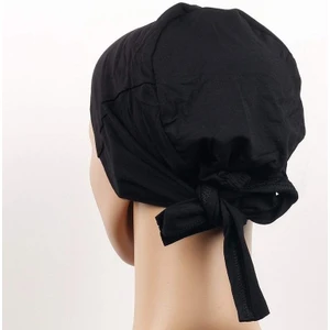 Dikişsiz Bağlamalı Tesettür Bone - Bağlamalı Bandana