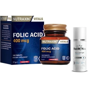 Folic Acid 400 Mcg 100 Tablet + Yüz Temizleme Jeli 100ml Li