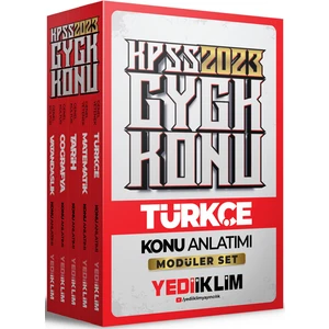 Yediiklim Yayınları KPSS 2023 Genel Yetenek Genel Kültür Konu Anlatımlı Modüler Set