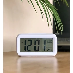 Beyaz Alarmlı Dijital Masa Saati