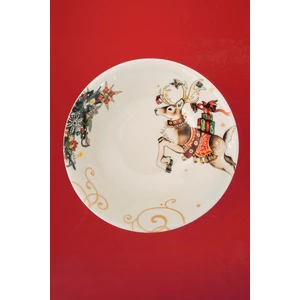 Bursa Porselen Dekor Golden Christmas Büyük Boy Salata Kasesi