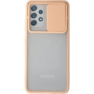 Samsung Galaxy A52 Kılıf Palm Buzlu Kamera Sürgülü Silikon - Pembe 300099