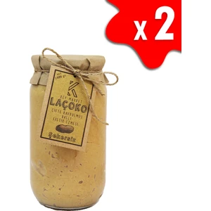 LAÇOKO 2 KG Şekersiz, Katkısız, Glutensiz, Doğal Çifte Kavrulmuş Ballı Yer Fıstığı Ezmesi (2 KG)